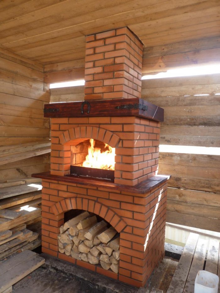 Печи камины барбекю из кирпича