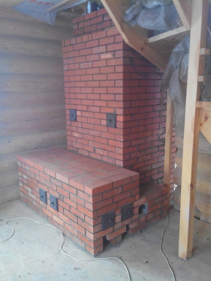 Печь столбянка с лежанкой