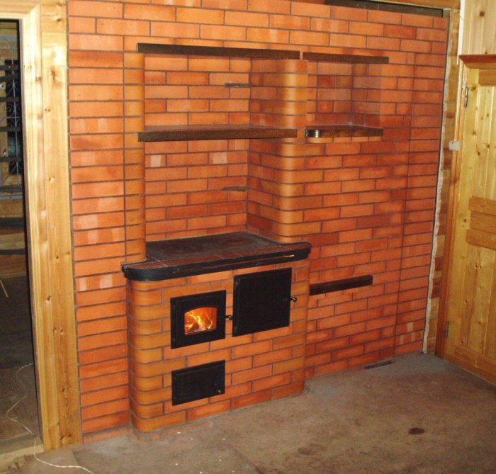 Русская печь Кузнецова с лежанкой