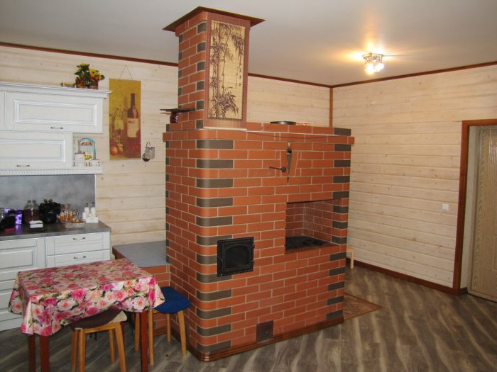 Печь шведка отопительно-варочная с лежанкой