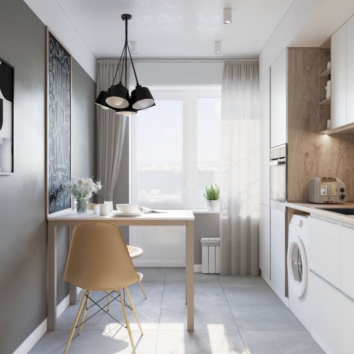 Маленькая кухня в скандинавском стиле