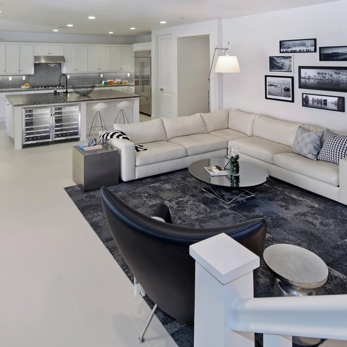 Большая кухня гостиная