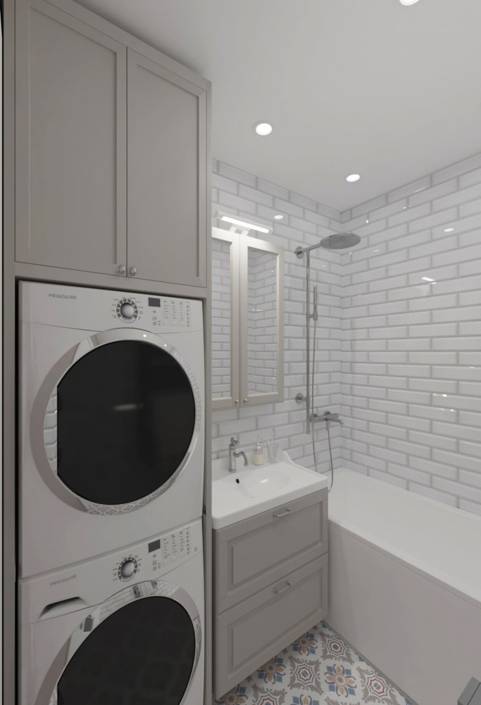 Сушильная машина в ванной