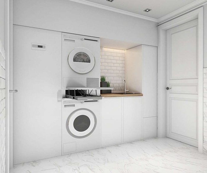 Тумба с раковиной под стиральную машину 120 Руно