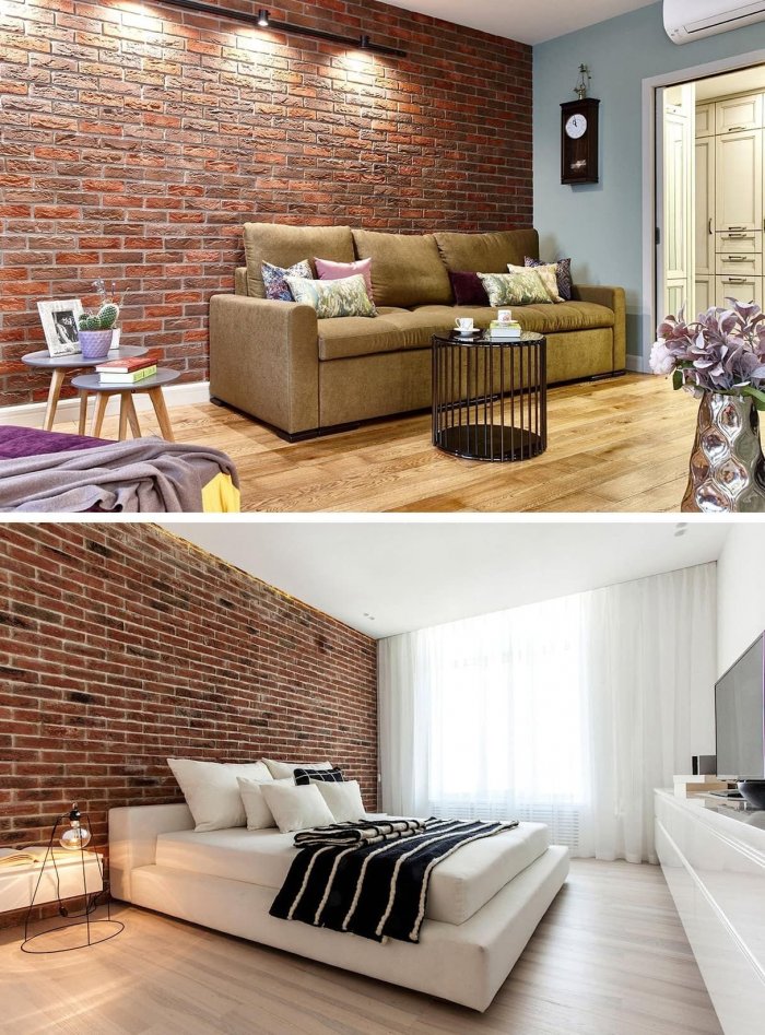 Кирпичная стена в квартире