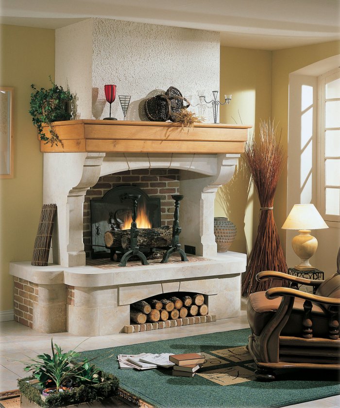 Дровяная печь-камин Chazelles rustique