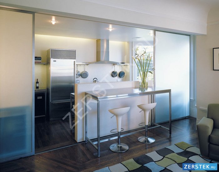 Стеклянные перегородки в стиле Сканди