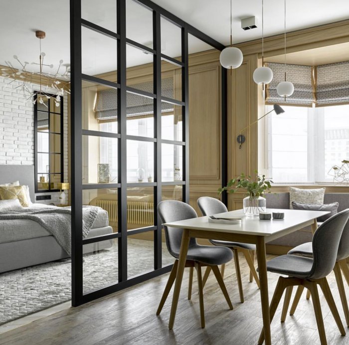 Раздвижные двери в комнату стеклянные