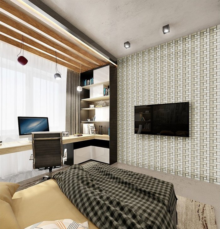 Интерьер спальни кабинета