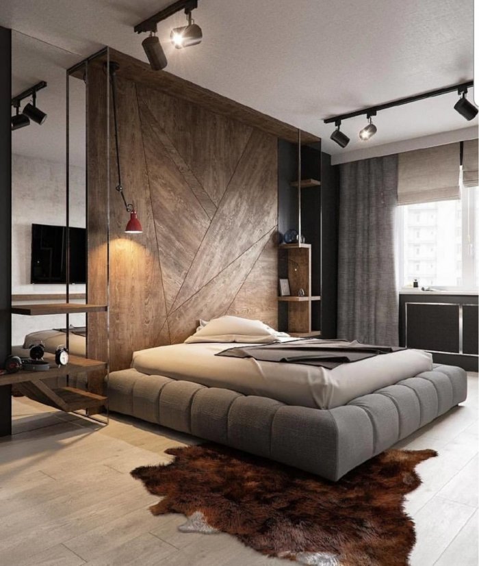 Спальня в стиле лофт