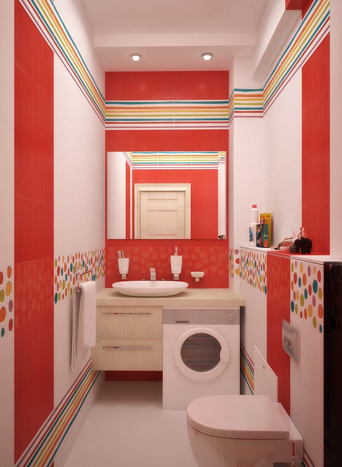 Ванная в ярких тонах