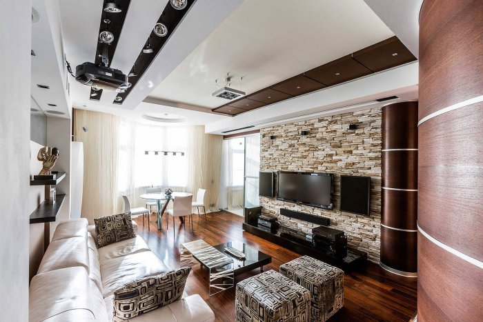 Декоративный камень в интерьере квартиры