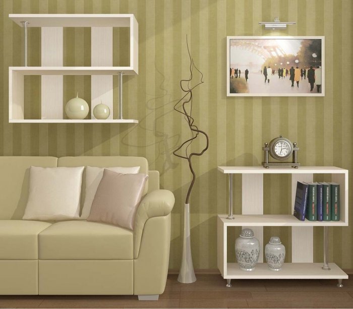 Стеллаж "регион 058" с хромированными опорами