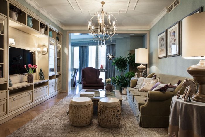 Интерьер Фьюжн гостиная