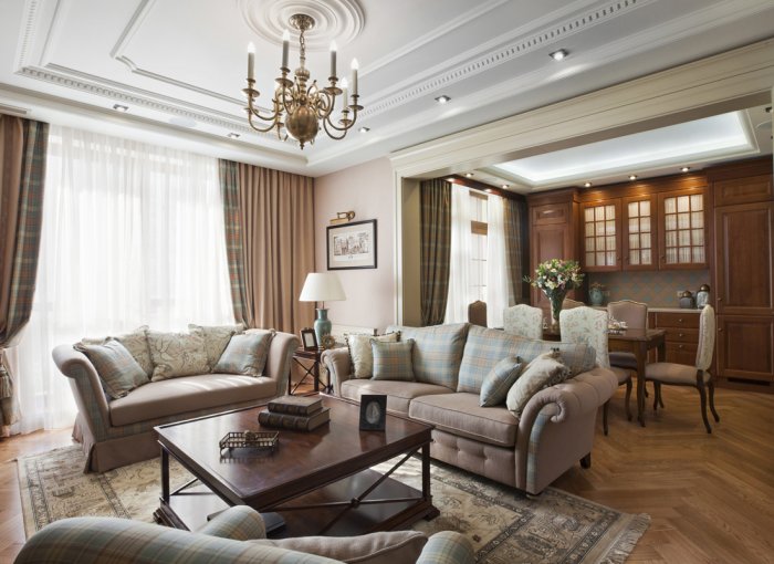 Гостиная американская Неоклассика