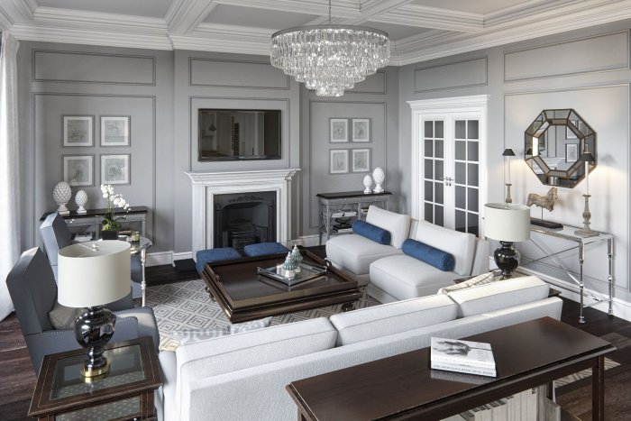 Гостиная американская Неоклассика