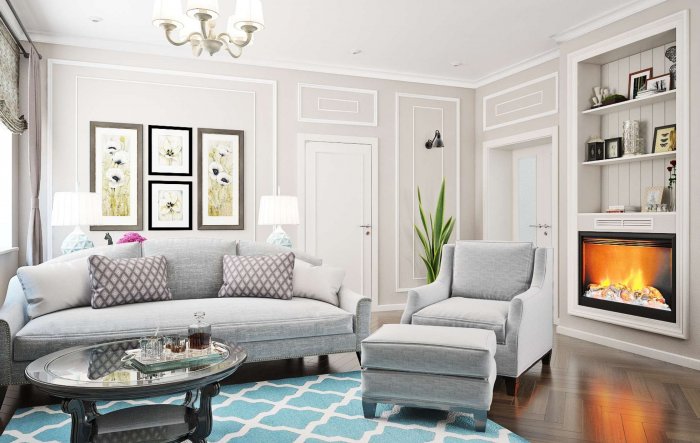 Гостиная в американском стиле