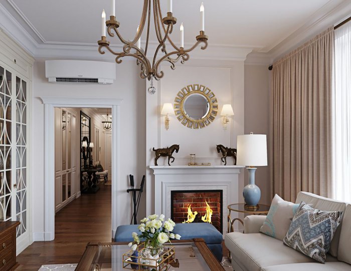Гостиная в стиле американской классики
