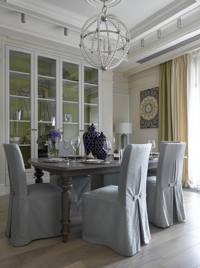 Гостиная столовая в американском стиле