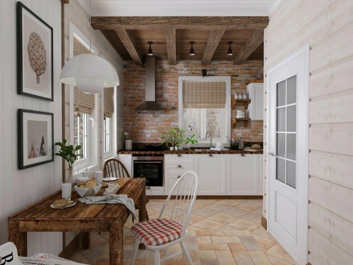 Скандинавский стиль в деревянном доме