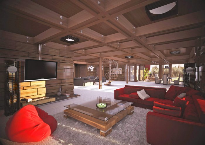 Гостиная фахверк