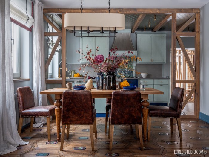 Фахверк интерьер Эклектика