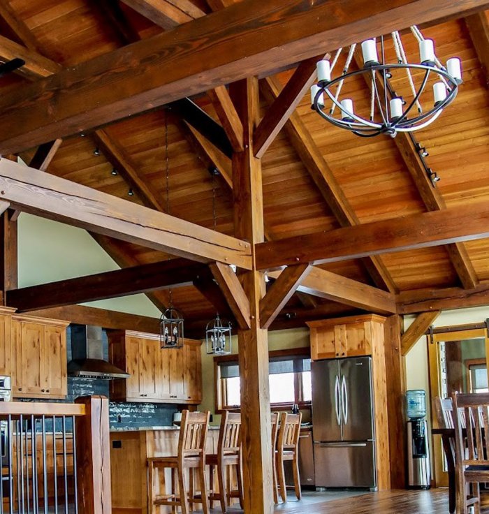 Интерьер кухни Тимбер фрейм