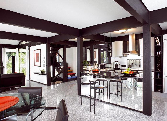 Подкладка из лиственницы фахверк