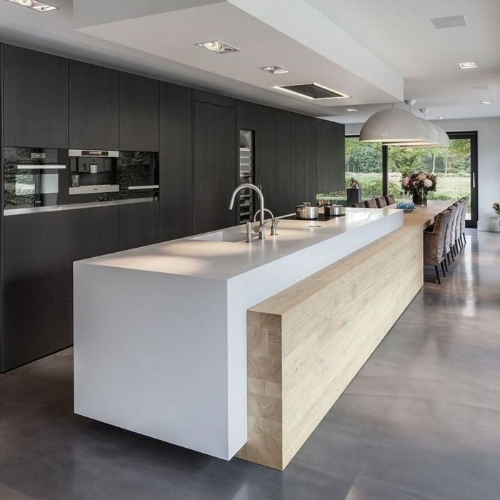 Стильные кухни с островом