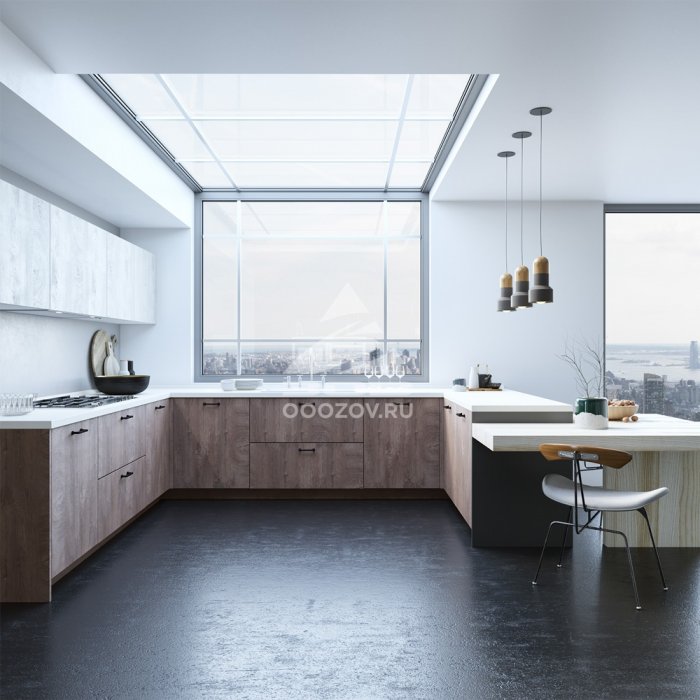 Современная кухня с окном