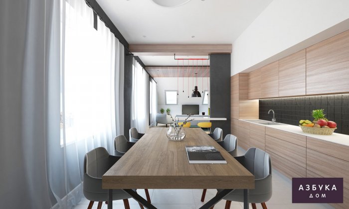 Уютная кухня в доме Минимализм