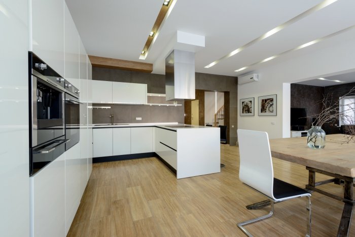 Кухни в стиле Минимализм в частном доме