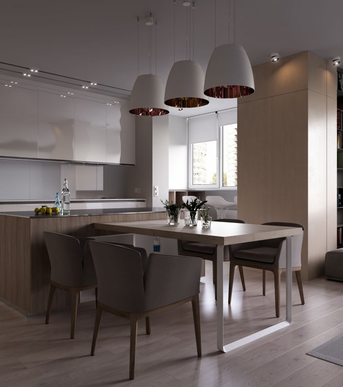 Современные кухни столовые