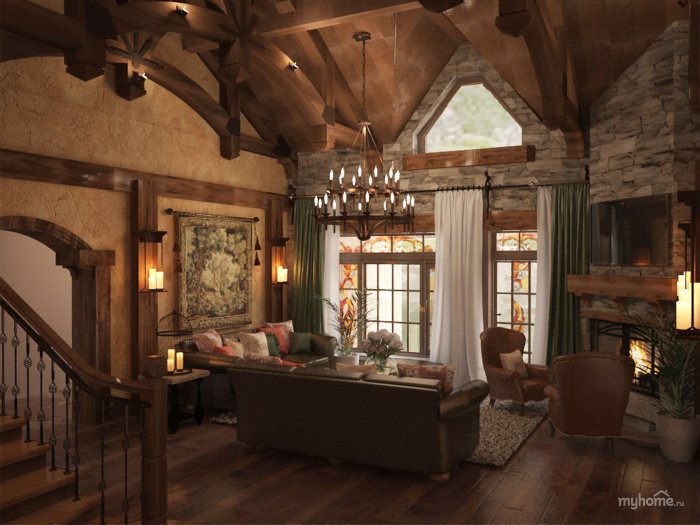 Готический стиль в интерьере загородного дома