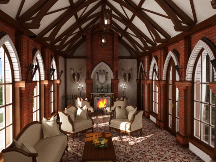 Элементы готики в интерьере