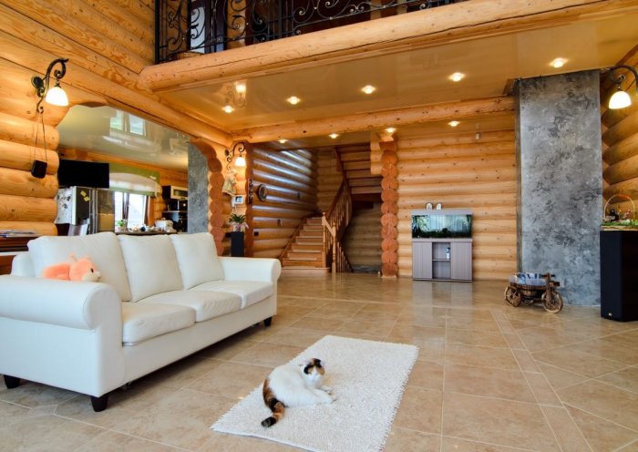 Освещение в бревенчатом доме