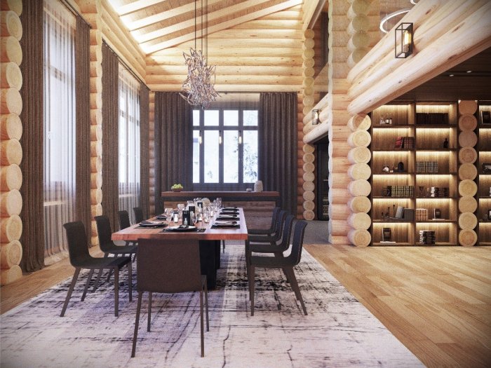 Освещение в бревенчатом доме