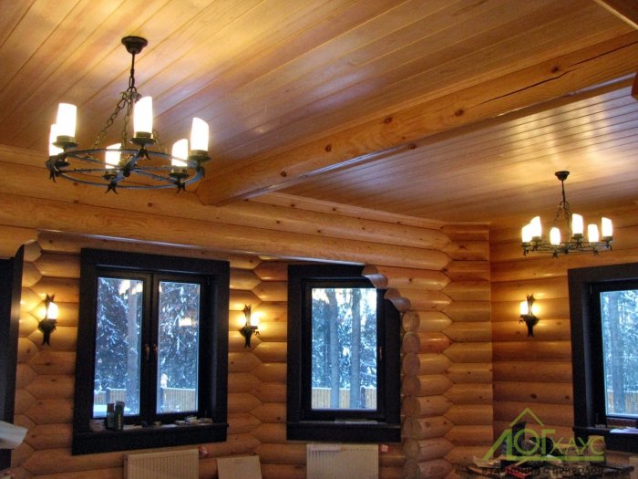 Светильники в срубе