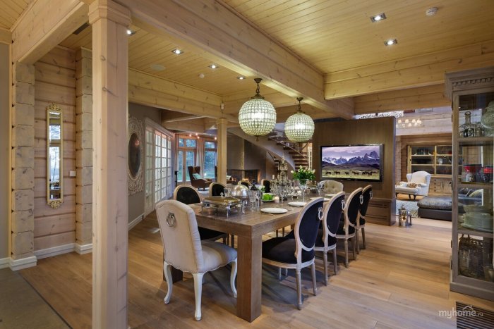 Загородный дом на Медном озере Honka 450м2 кухня