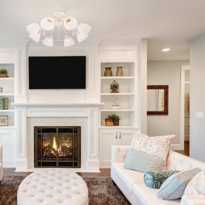 Мебель в гостиную с камином