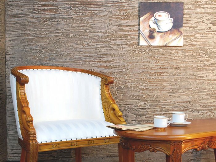 Фактурная штукатурка в интерьере