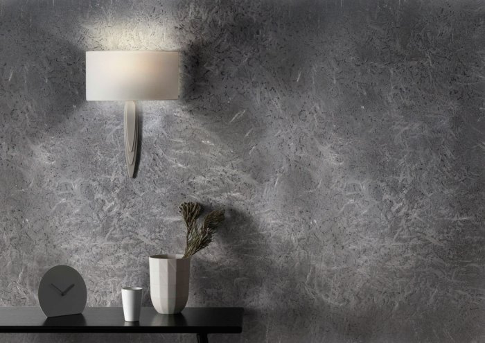 Фактурная штукатурка серая