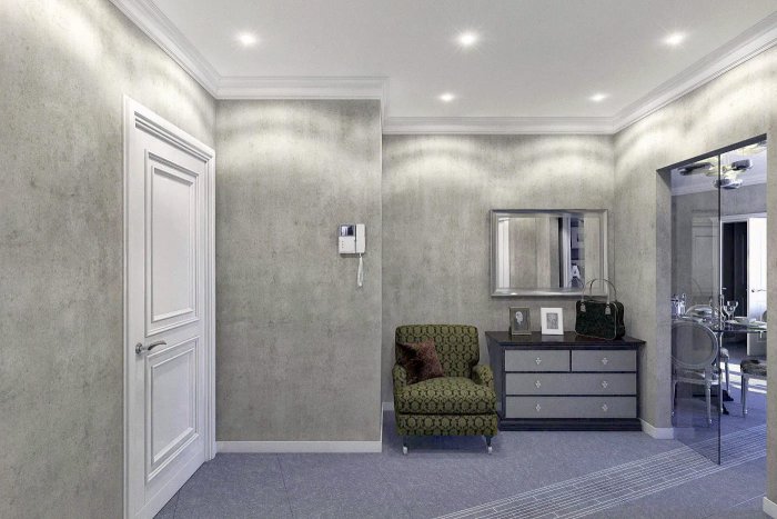 Венецианская штукатурка в коридоре