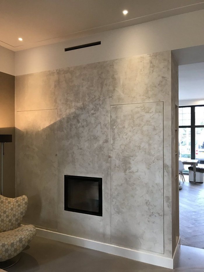 Фактурная штукатурка в интерьере