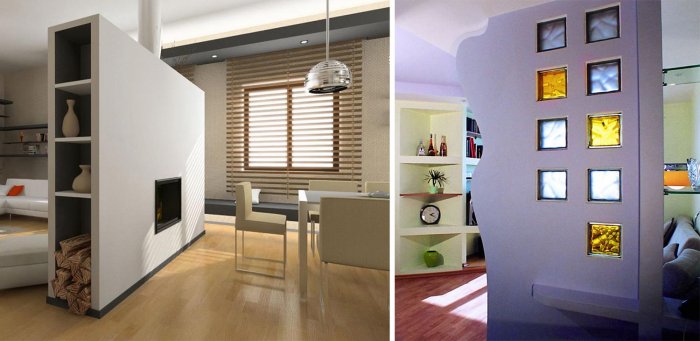 Гипсокартонные декоративные перегородки