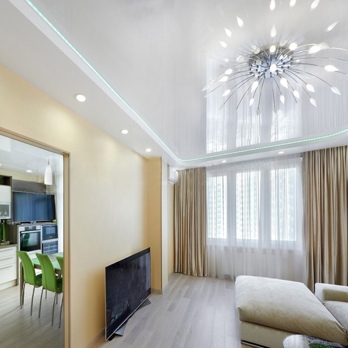 Подвесные потолки для зала