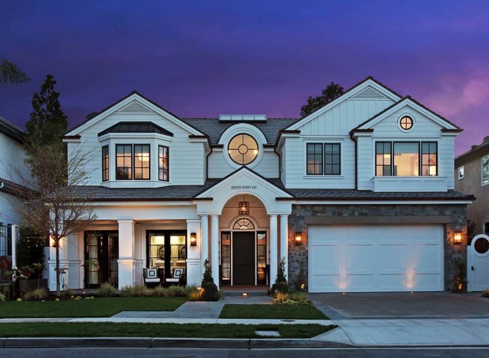 Фасады домов в американском стиле