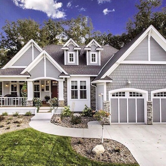 Фасады домов в американском стиле