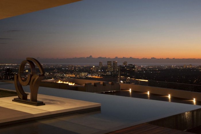 Резиденция Sunset strip с потрясающим видом на Лос-Анджелес