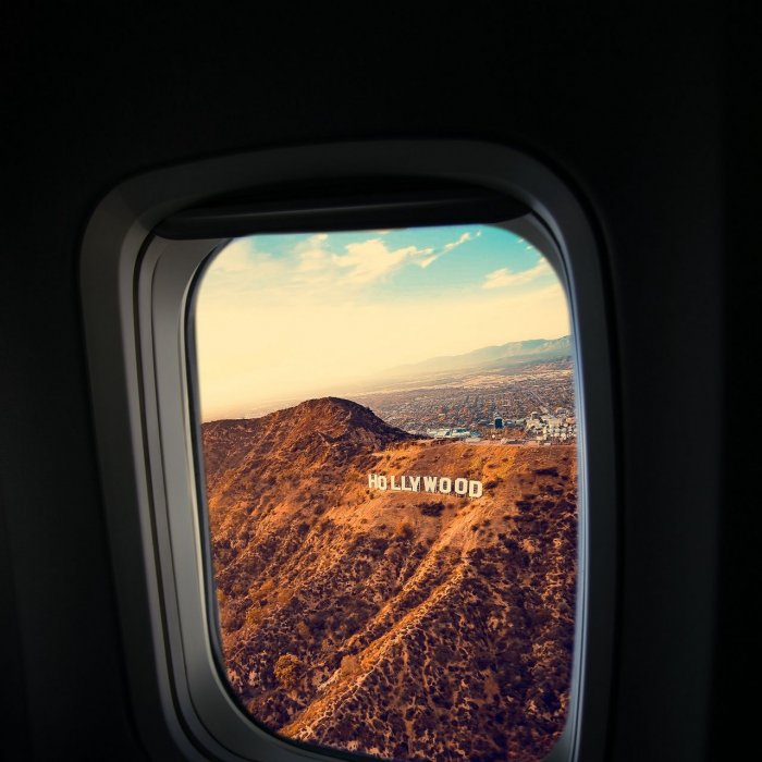 Лос Анджелес из окна самолета